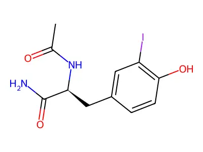 N-Acetyl-3-iodo-L-tyrosine, amide structure