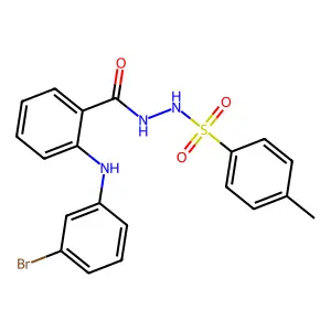 2-(3-bromoanilino)-N'-(4-methylphenyl)sulfonylbenzohydrazide structure