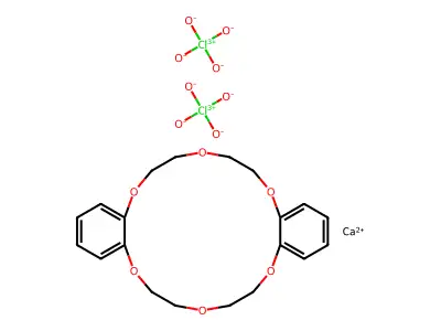 Dibenzo-18-crown-6 calcium complex structure