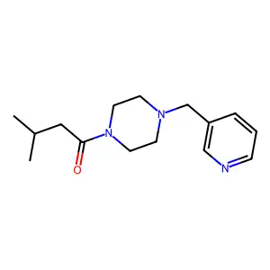 3-Methyl-1-(4-pyridin-3-ylmethyl-piperazin-1-yl)-butan-1-one structure