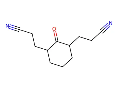 2-Oxo-1,3-cyclohexanedipropionitrile structure