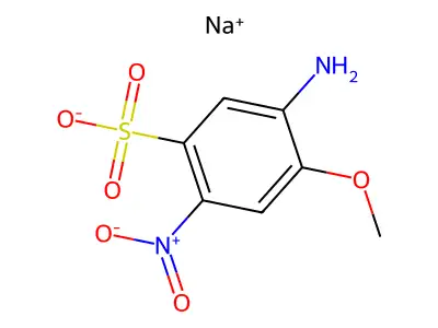 Sodium 5-amino-4-methoxy-2-nitrobenzenesulphonate structure