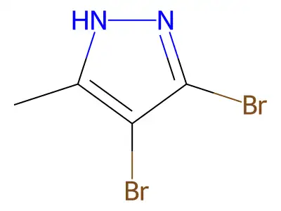 3,4-dibromo-5-methyl-1H-pyrazole structure