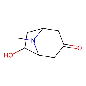 7-Hydroxy-8-methylazabicyclo(3.2.1)octan-3-one structure