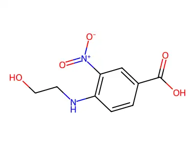 4-[(2-Hydroxyethyl)amino]-3-nitrobenzoic acid structure