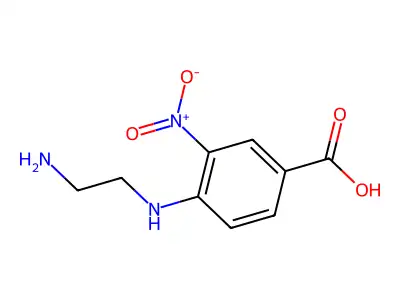 4-[(2-Aminoethyl)amino]-3-nitrobenzoic acid structure