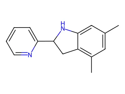 4,6-Dimethyl-2-(pyridin-2-yl)indoline structure