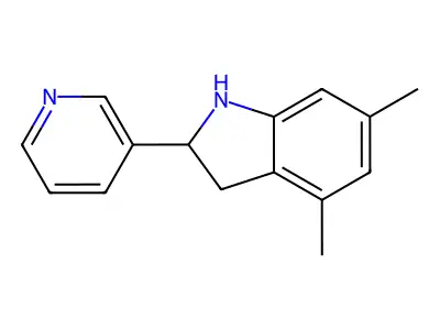 4,6-Dimethyl-2-(pyridin-3-yl)indoline structure