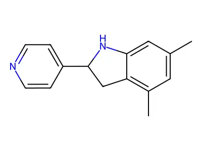 4,6-Dimethyl-2-(pyridin-4-yl)indoline structure