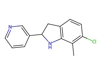 6-Chloro-7-methyl-2-(pyridin-3-yl)indoline structure