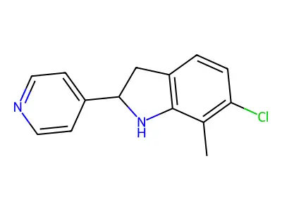 6-Chloro-7-methyl-2-(pyridin-4-yl)indoline structure