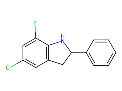 5-Chloro-7-fluoro-2-phenylindoline structure