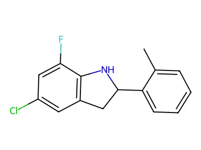 5-Chloro-7-fluoro-2-(o-tolyl)indoline structure