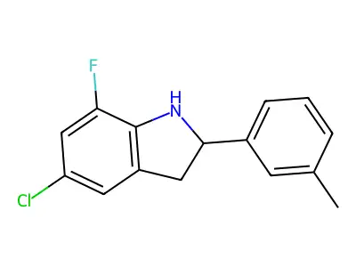 5-Chloro-7-fluoro-2-(m-tolyl)indoline structure