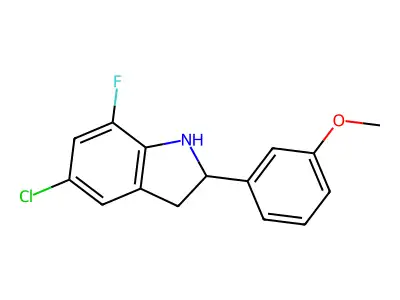 5-Chloro-7-fluoro-2-(3-methoxyphenyl)indoline structure