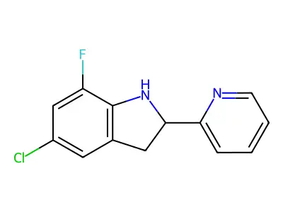 5-Chloro-7-fluoro-2-(pyridin-2-yl)indoline structure