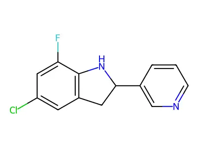 5-Chloro-7-fluoro-2-(pyridin-3-yl)indoline structure