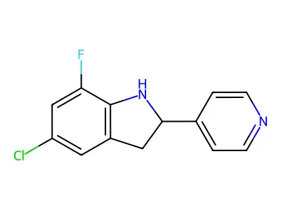 5-Chloro-7-fluoro-2-(pyridin-4-yl)indoline structure