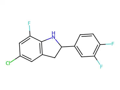 5-Chloro-2-(3,4-difluorophenyl)-7-fluoroindoline structure