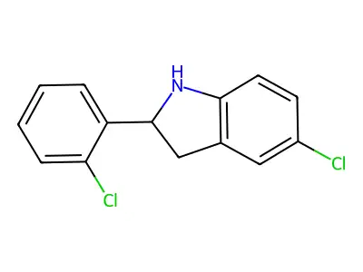 5-Chloro-2-(2-chlorophenyl)indoline structure