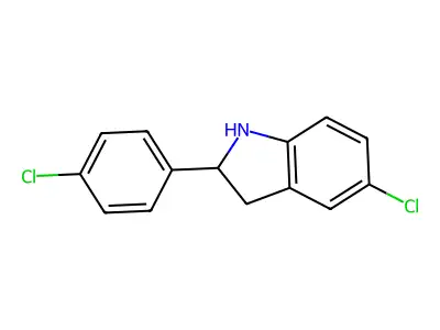 5-Chloro-2-(4-chlorophenyl)indoline structure