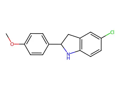 5-Chloro-2-(4-methoxyphenyl)indoline structure