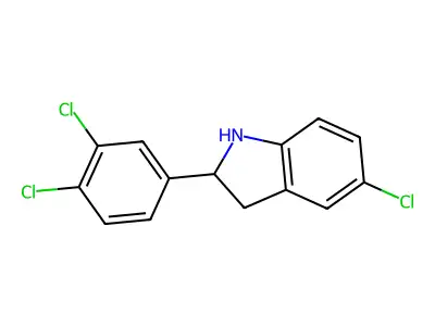 5-Chloro-2-(3,4-dichlorophenyl)indoline structure