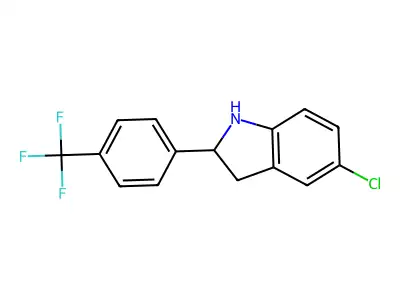 5-Chloro-2-[4-(trifluoromethyl)phenyl]indoline structure