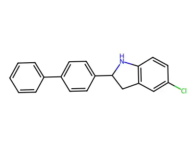 2-(4-Biphenylyl)-5-chloroindoline structure