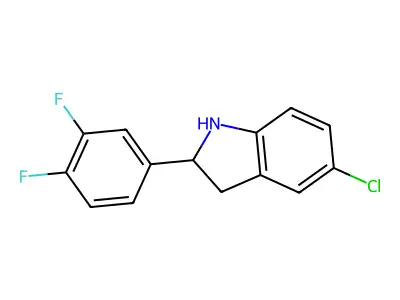 5-Chloro-2-(3,4-difluorophenyl)indoline structure