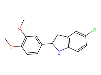 5-Chloro-2-(3,4-dimethoxyphenyl)indoline structure