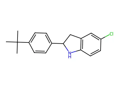 2-[4-(tert-Butyl)phenyl]-5-chloroindoline structure