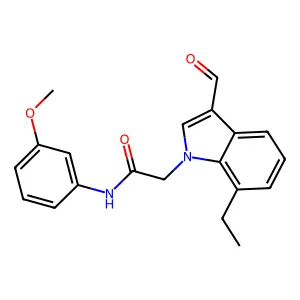 1H-Indole-1-acetamide,7-ethyl-3-formyl-N-(3-methoxyphenyl)-(9CI) structure