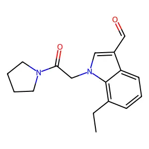 7-Ethyl-1-(2-oxo-2-(pyrrolidin-1-yl)ethyl)-1H-indole-3-carbaldehyde structure