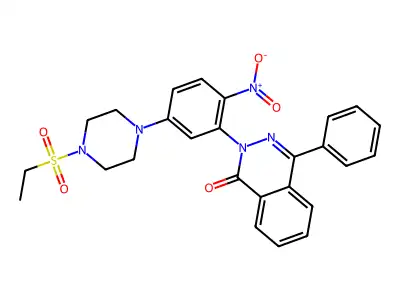 2-[5-(4-Ethylsulfonylpiperazin-1-yl)-2-nitrophenyl]-4-phenylphthalazin-1-one structure