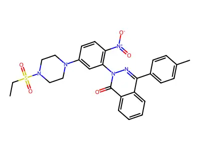 2-(5-(4-(ethylsulfonyl)piperazin-1-yl)-2-nitrophenyl)-4-(p-tolyl)phthalazin-1(2H)-one structure