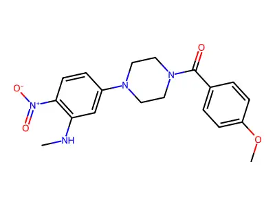(4-Methoxyphenyl){4-[3-(methylamino)-4-nitrophenyl]piperazin-1-yl}methanone structure