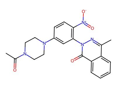 2-[5-(4-Acetylpiperazin-1-yl)-2-nitrophenyl]-4-methylphthalazin-1-one structure