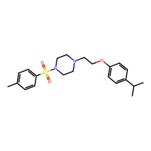 1-(4-Methylphenyl)sulfonyl-4-[2-(4-propan-2-ylphenoxy)ethyl]piperazine structure