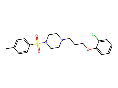 1-[3-(2-Chlorophenoxy)propyl]-4-(4-methylphenyl)sulfonylpiperazine structure