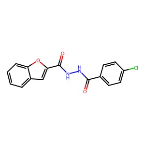 N'-(4-chlorobenzoyl)-1-benzofuran-2-carbohydrazide structure
