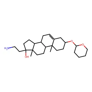 21-Amino-3-[(oxan-2-yl)oxy]pregn-5-en-17-ol structure