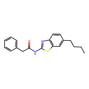 N-(6-butyl-1,3-benzothiazol-2-yl)-2-phenylacetamide structure