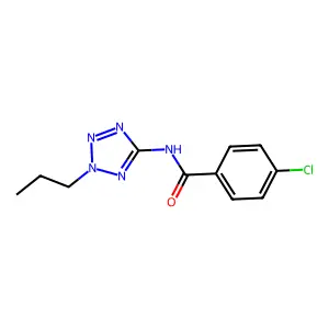 4-chloro-N-(2-propyltetrazol-5-yl)benzamide structure