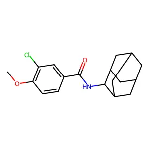 N-(2-adamantyl)-3-chloro-4-methoxybenzamide structure