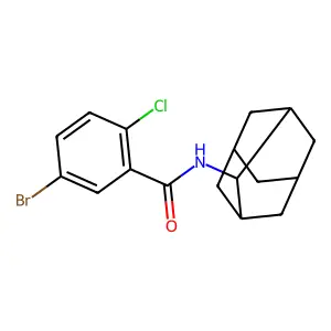 N-(2-adamantyl)-5-bromo-2-chlorobenzamide structure