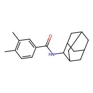 N-(2-adamantyl)-3,4-dimethylbenzamide structure