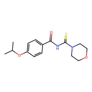 N-(morpholine-4-carbothioyl)-4-propan-2-yloxybenzamide structure