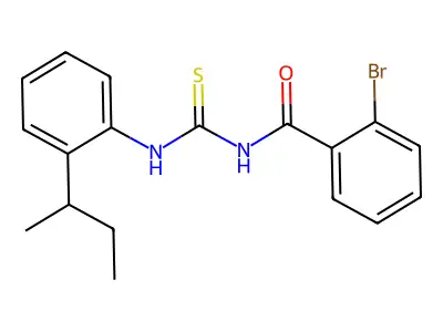 2-bromo-N-[(2-butan-2-ylphenyl)carbamothioyl]benzamide structure