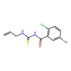 5-bromo-2-chloro-N-(prop-2-en-1-ylcarbamothioyl)benzamide structure